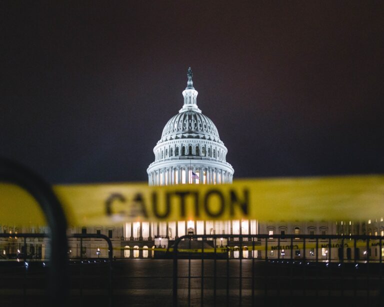 US Capitol with caution tape