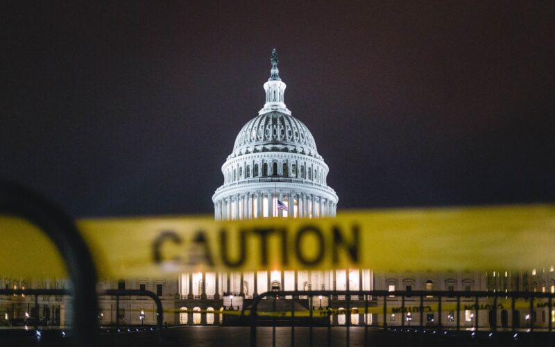 US Capitol with caution tape