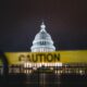 US Capitol with caution tape